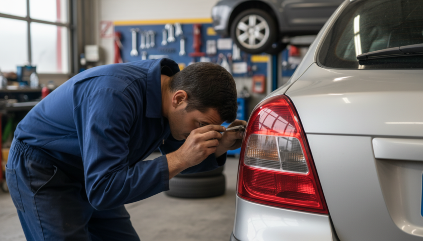inspection minutieuse des catadioptres lors du contrôle technique autosur à martigues pour garantir votre sécurité et la conformité de votre véhicule.